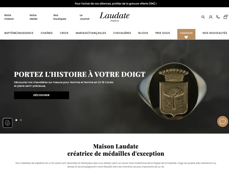 Médaille de Baptême Laudate